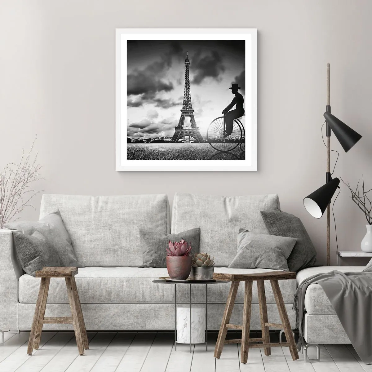 Affisch i vit ram - Längtan efter Belle Epoque - 60x60 cm