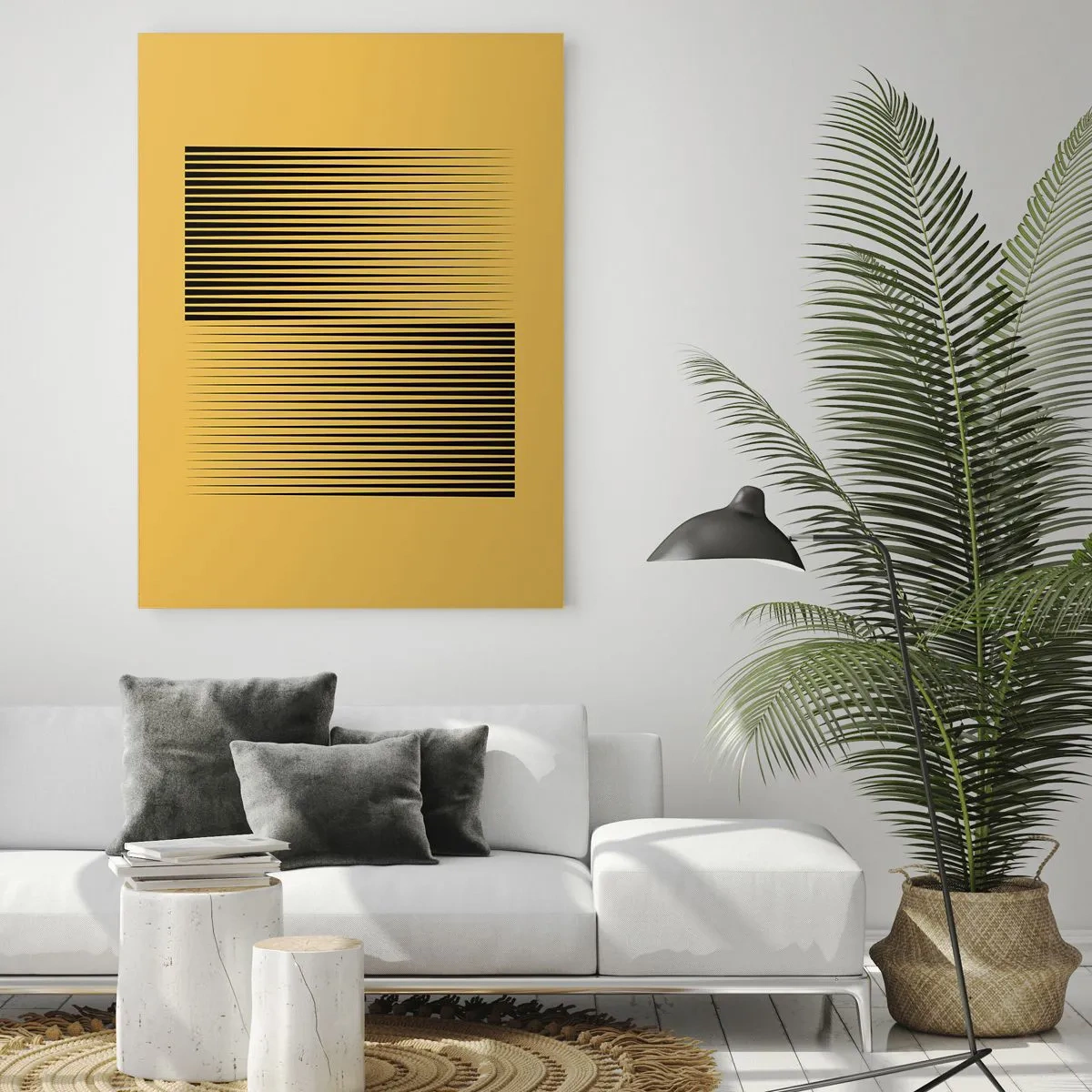 Glastavla - Bild på glas - Motsatsernas kvadrat - 70x100 cm