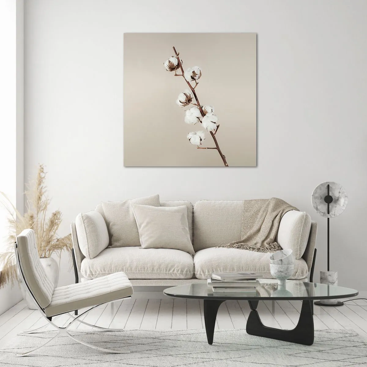 Glastavla - Bild på glas - Hos mjukhetens källa - 70x70 cm