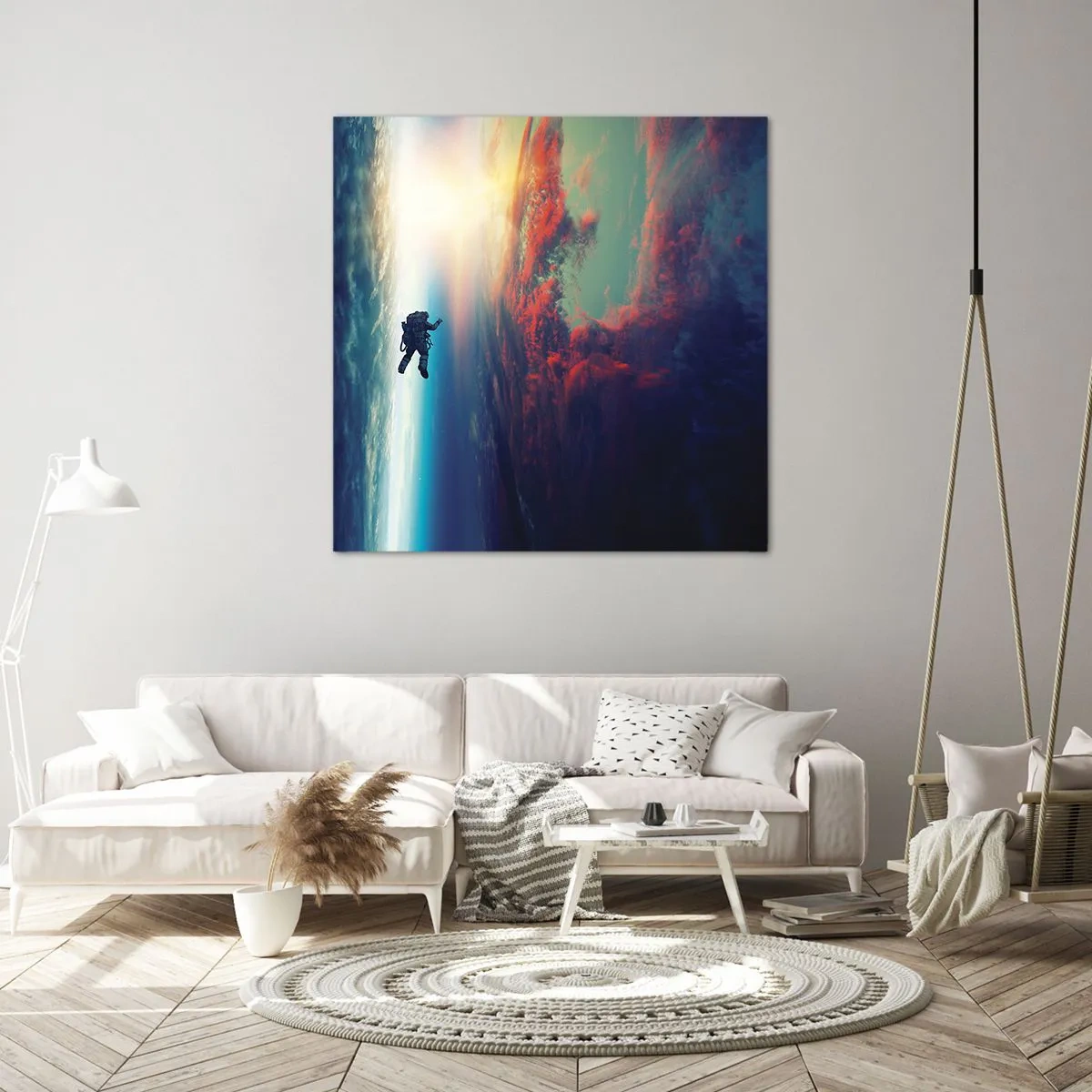 Canvastavla - Bild på duk - Stå emot universumet - 40x40 cm