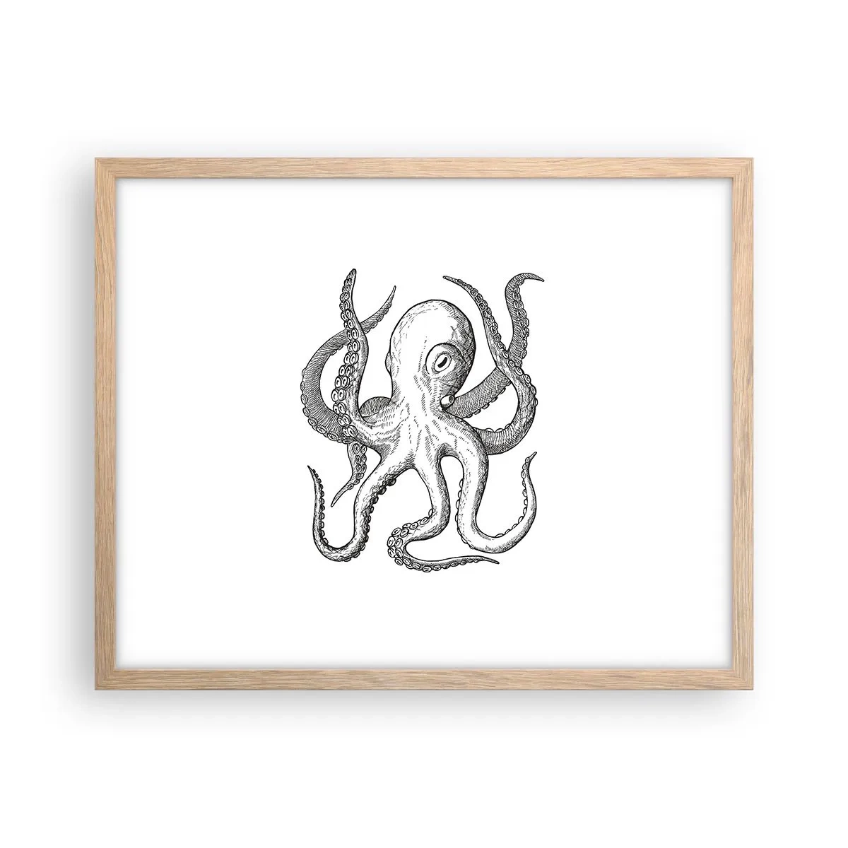 Affisch i ram av ljusek - Dansar med vågorna - 50x40 cm