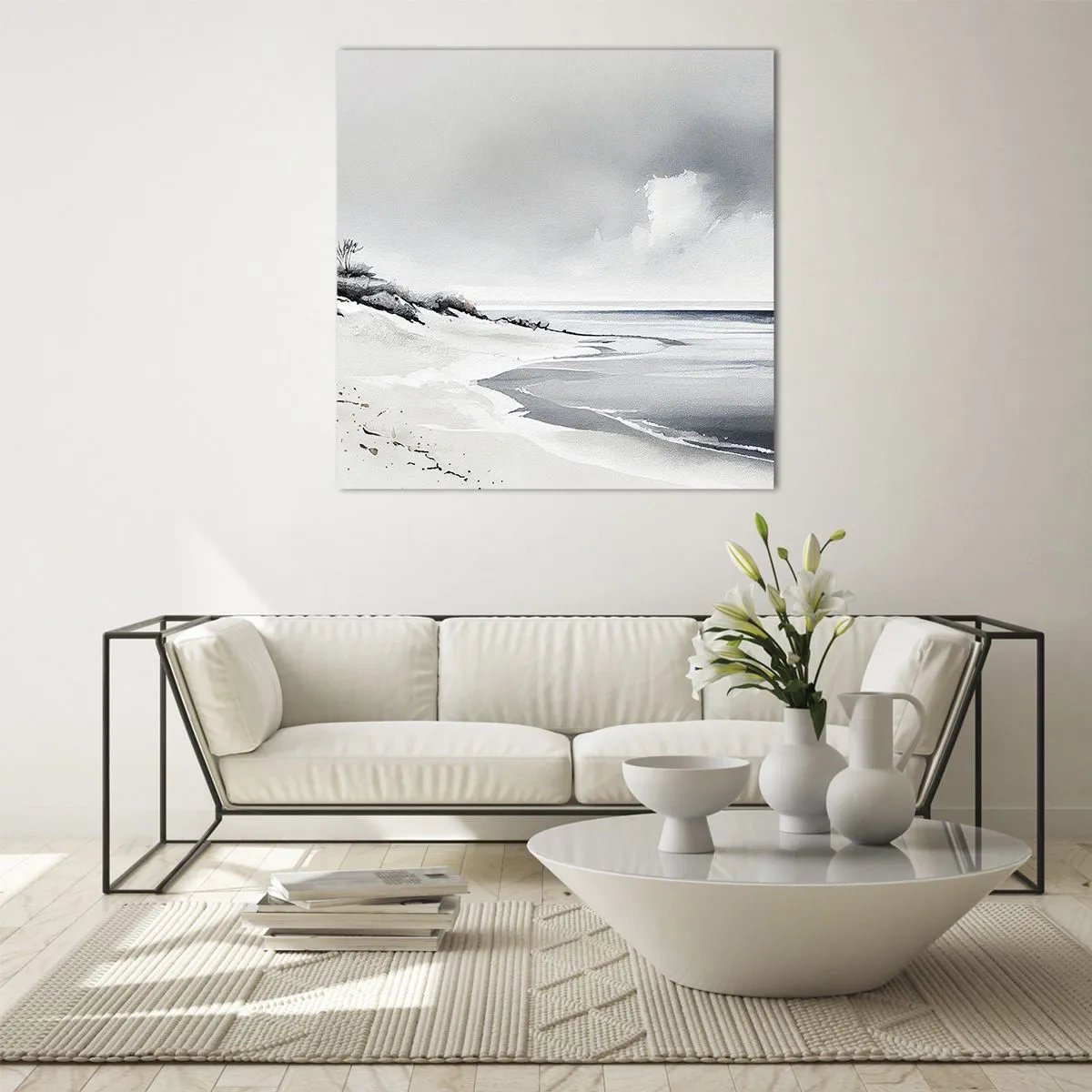 Glastavla - Bild på glas - Alltid tillsammans - 60x60 cm