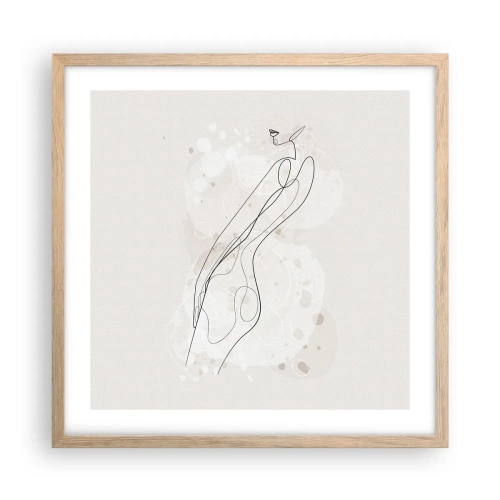 Affisch i ram av ljusek - Blicken går vilse - 50x50 cm