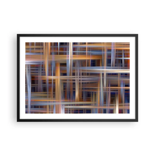 Affisch i svart ram - Vävd av ljus - 70x50 cm
