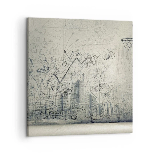 Canvastavla - Bild på duk - Mitt underbara stadsliv - 50x50 cm