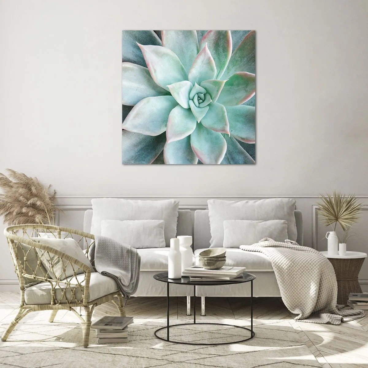 Glastavla - Bild på glas - Öknens hjärta - 60x60 cm