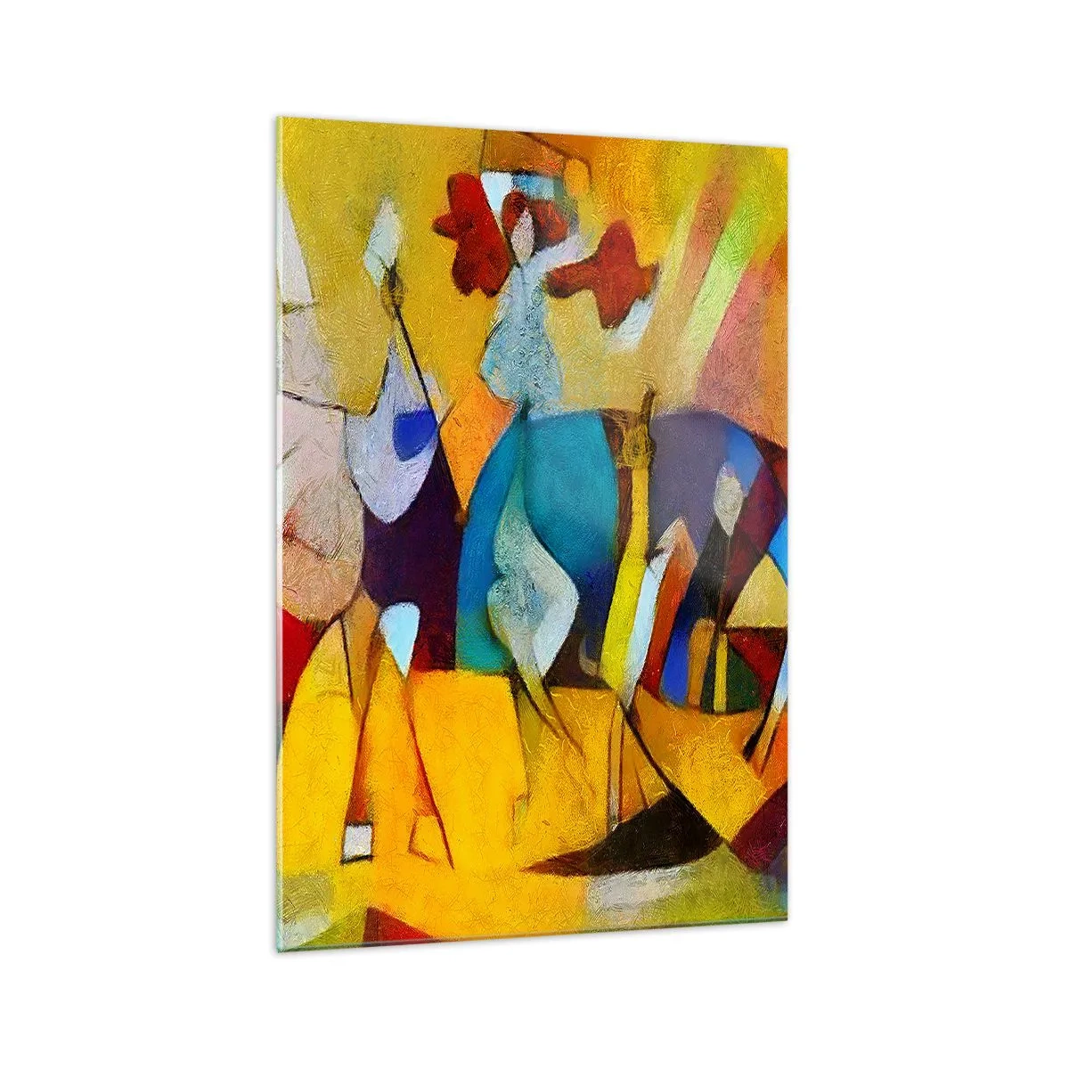 Glastavla - Bild på glas - Sol - liv -glädje - 70x100 cm