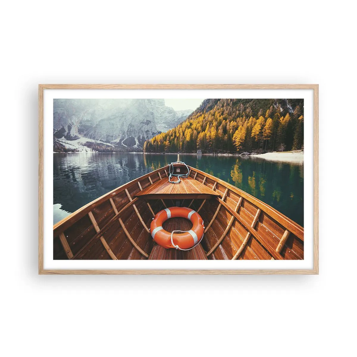 Affisch i ram av ljusek - Utflykt i fjällen - 91x61 cm