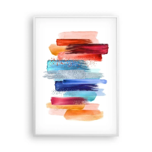 Affisch i vit ram - Upp och ner  - 70x100 cm