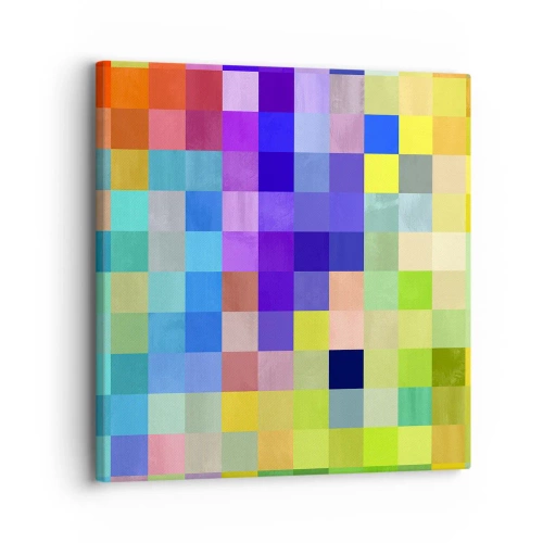 Canvastavla - Bild på duk - Alla olika, alla jämna - 30x30 cm