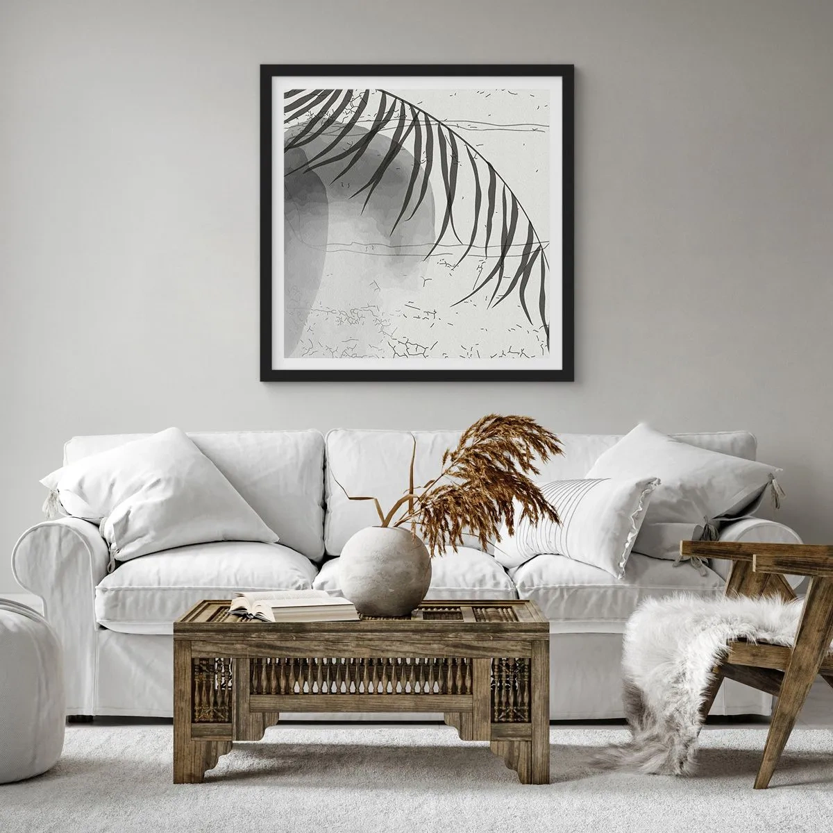 Affisch i svart ram - Den subtila exotismen i naturen - 60x60 cm