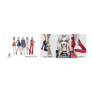 Provbit av fototapet Premium Sand - Every week Fashion Week - Kvinna, Mode, Modell - 100x30 cm
