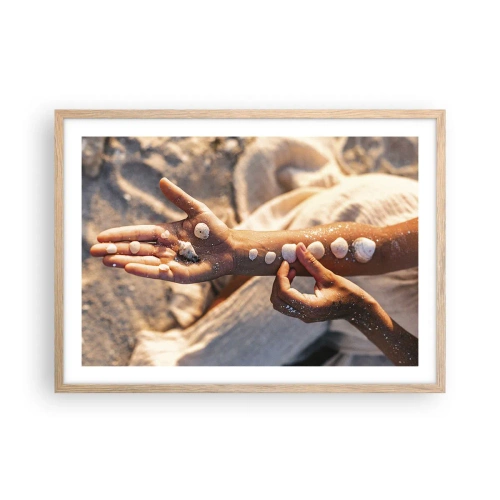 Affisch i ram av ljusek - Skönhet inom handens räckvidd - 70x50 cm
