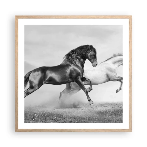 Affisch i ram av ljusek - Änglar och demoner - 60x60 cm