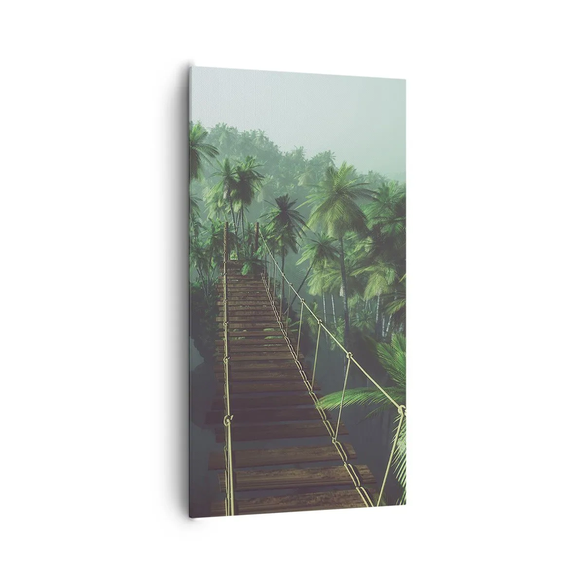 Canvastavla - Bild på duk - Över grönskans kaos - 65x120 cm