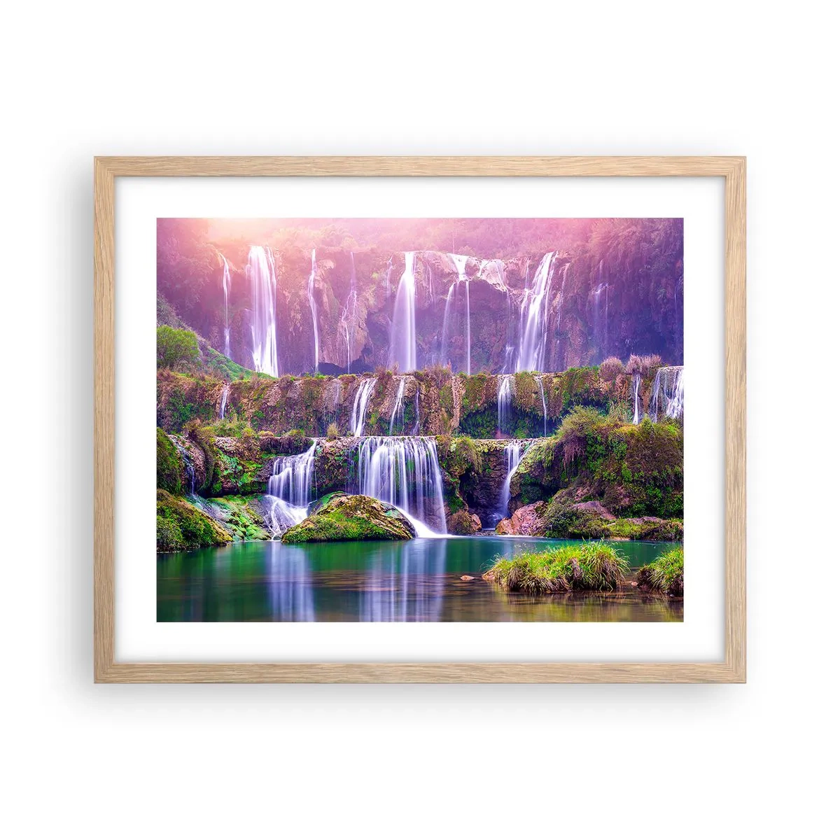 Affisch i ram av ljusek - Trappan till himlen - 50x40 cm