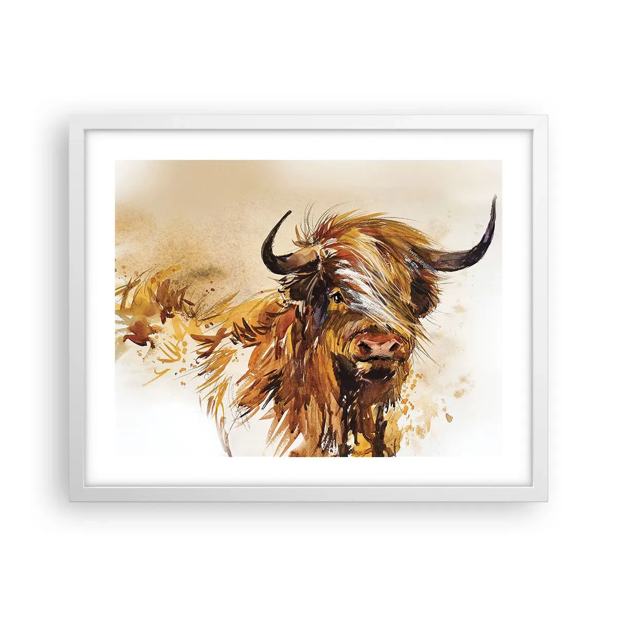 Affisch i vit ram - Jägarens dröm - 50x40 cm