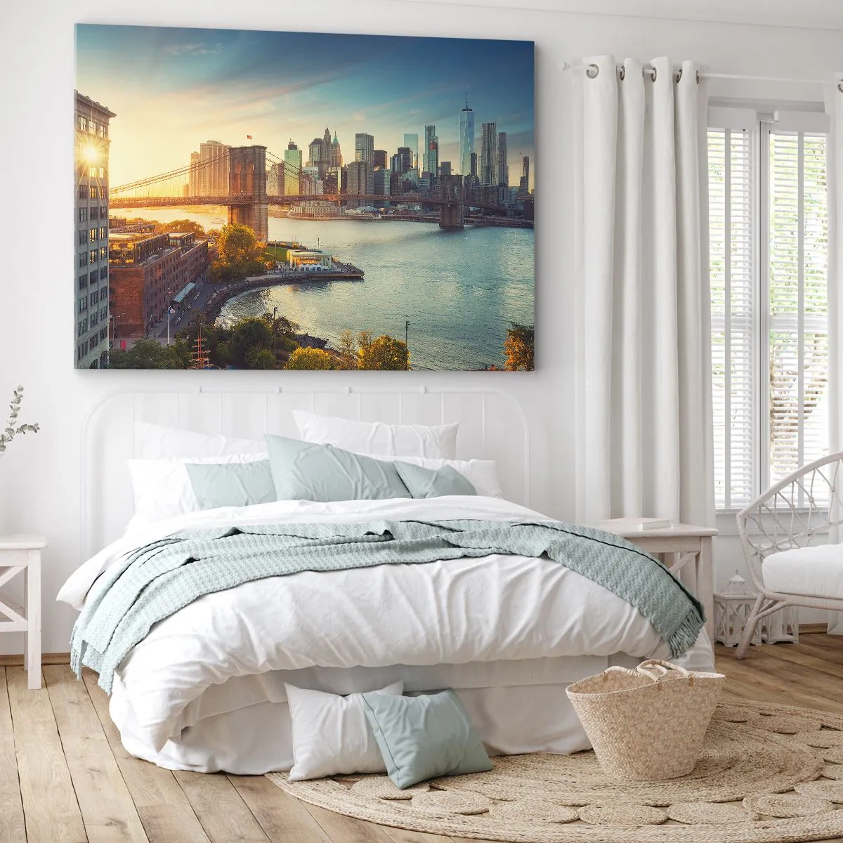 Canvastavla - Bild på duk - Storstadsgryning - 100x70 cm