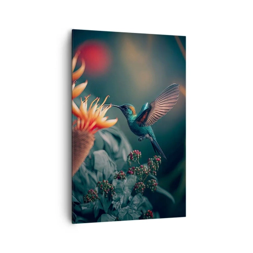 Canvastavla - Bild på duk - Ett verkligt färgglatt liv - 80x120 cm
