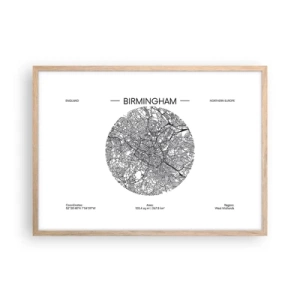 Affisch i ram av ljusek - Birminghams anatomi - 70x50 cm