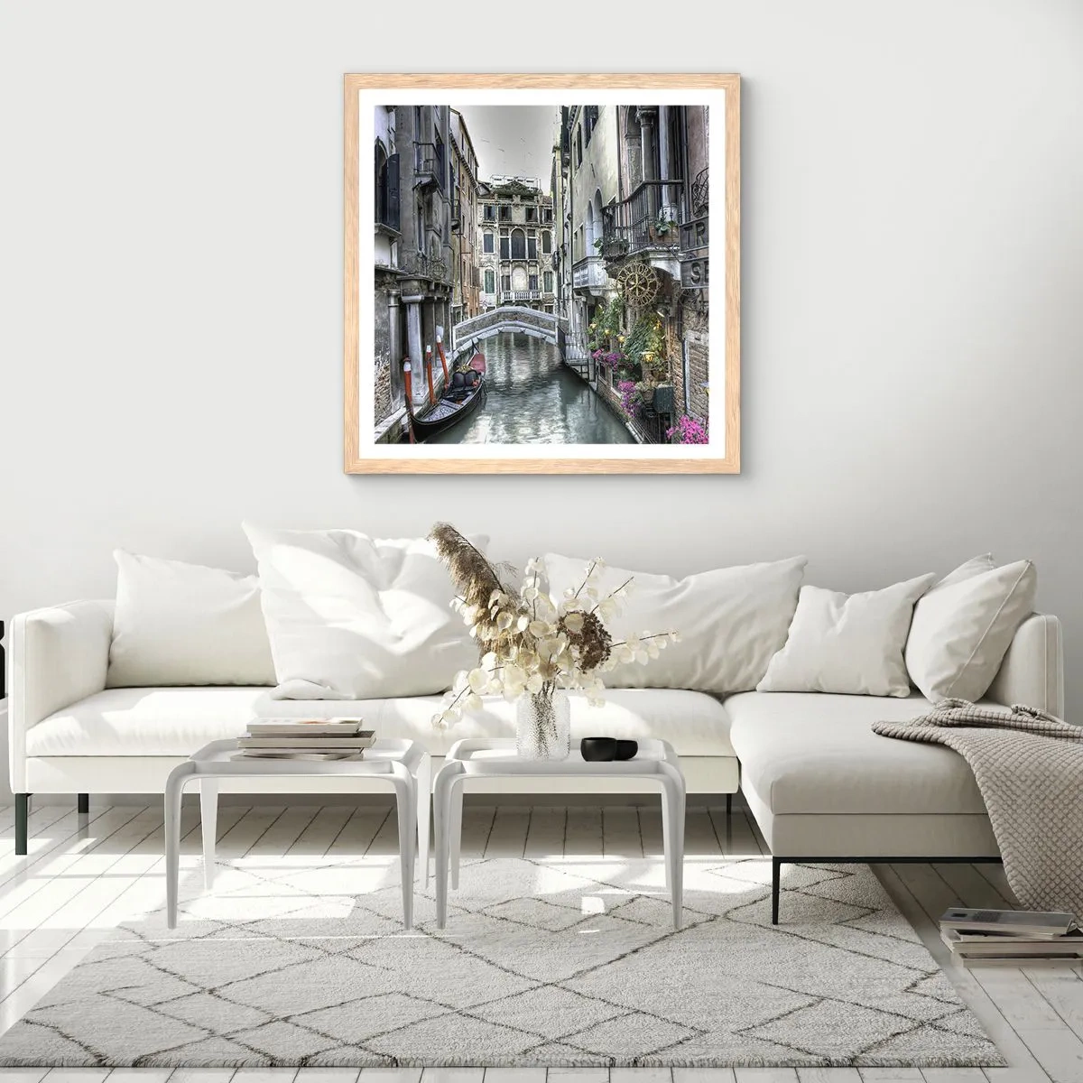 Affisch i ram av ljusek - Tyst begrundan sedan några sekel - 60x60 cm