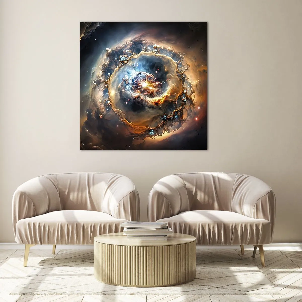 Glastavla - Bild på glas - Början - 70x70 cm