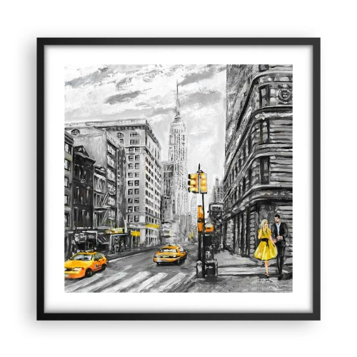 Affisch i svart ram - New York berättelse - 50x50 cm