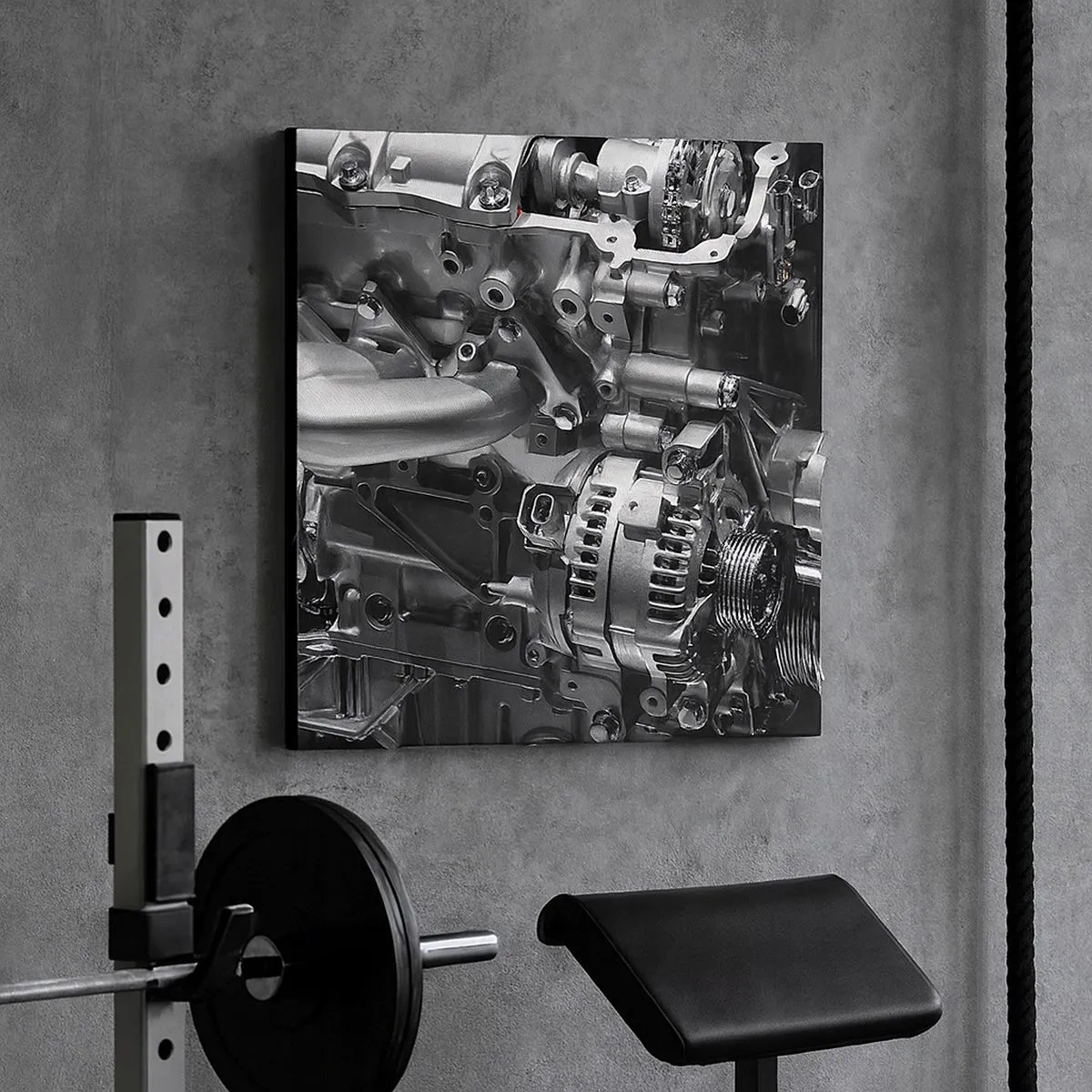 Canvastavla - Bild på duk - Stål, vacker, stark - 30x30 cm