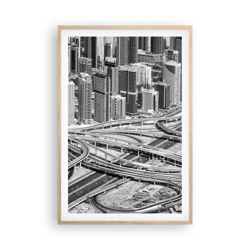 Affisch i ram av ljusek - Dubai - en omöjlig stad - 61x91 cm