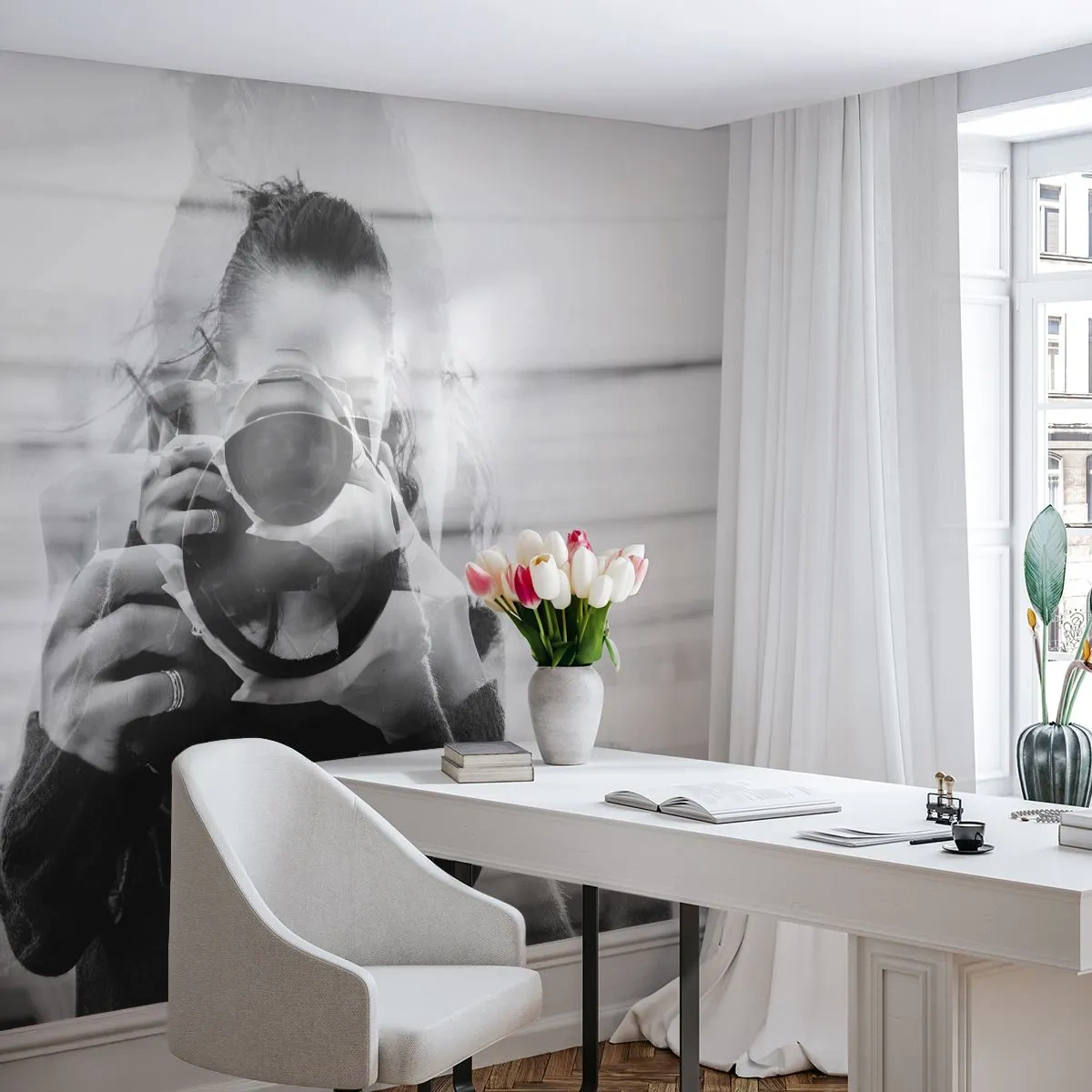 Självhäftande Fototapet Deluxe Sticker - Skapare och material - Abstraktion, Fotograf, Kvinna - 250x175 cm