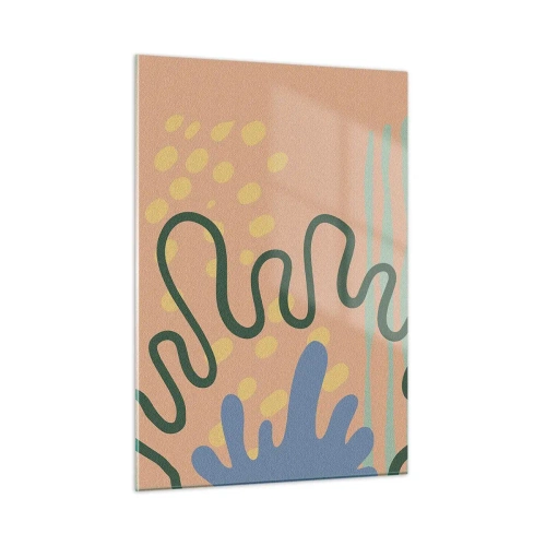 Glastavla - Bild på glas - Abstraktion: naturens mångfald - 50x70 cm