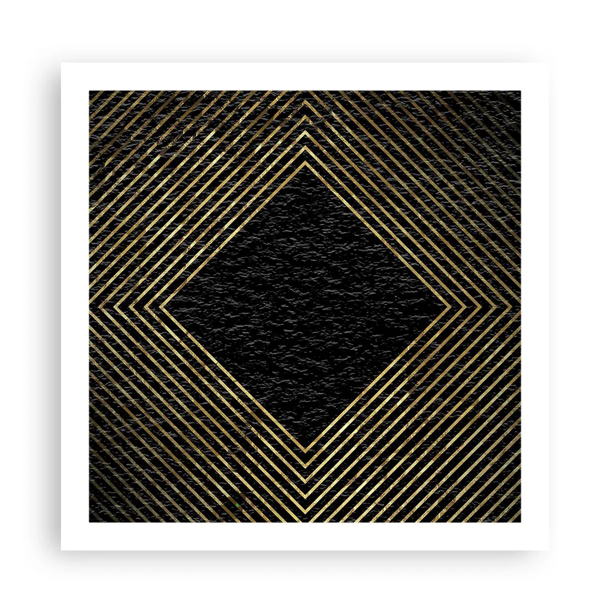 Affisch - Geometri i glamourstil - 60x60 cm