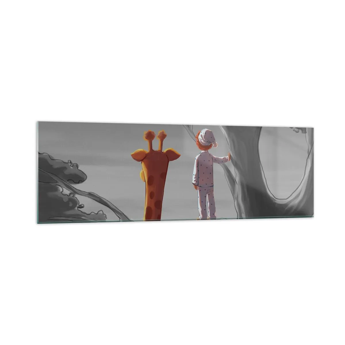 Glastavla - Bild på glas - Det händer på riktigt - 160x50 cm