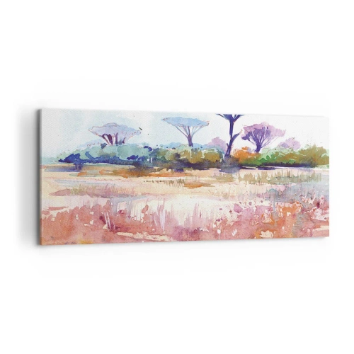 Canvastavla - Bild på duk - Savannens färg - 100x40 cm