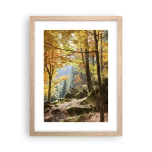 Affisch i ram av ljusek - Dags att vila - 30x40 cm