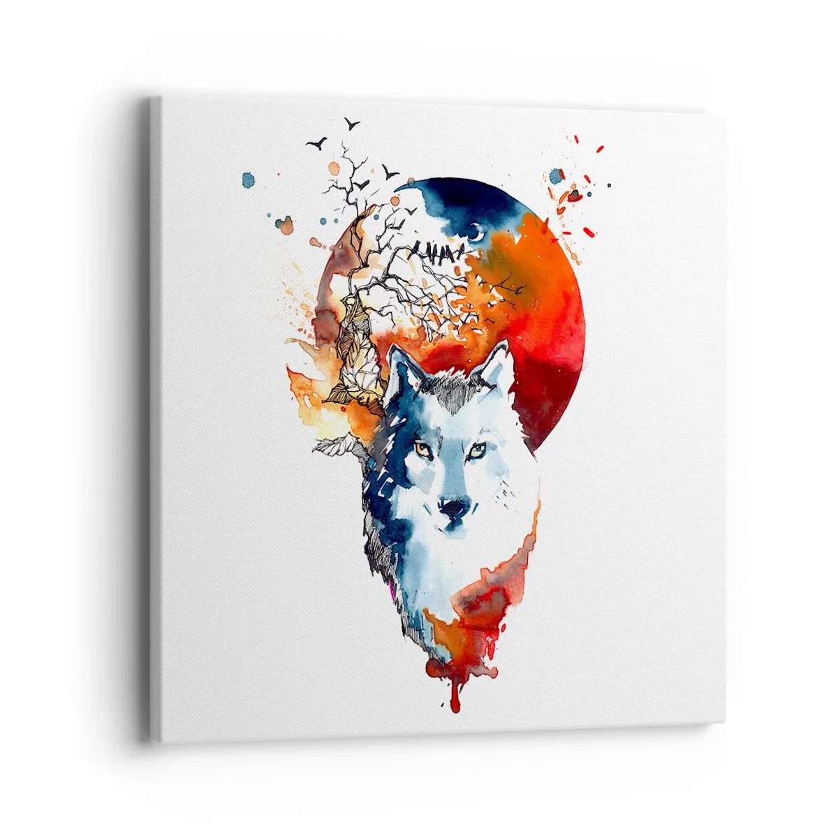 Canvastavla - Bild på duk - Näsa mot näsa med naturen - 40x40 cm