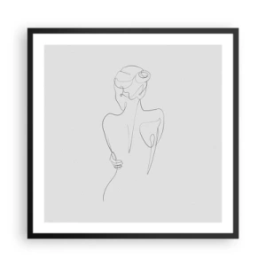 Affisch i svart ram - Kroppens musik - 60x60 cm