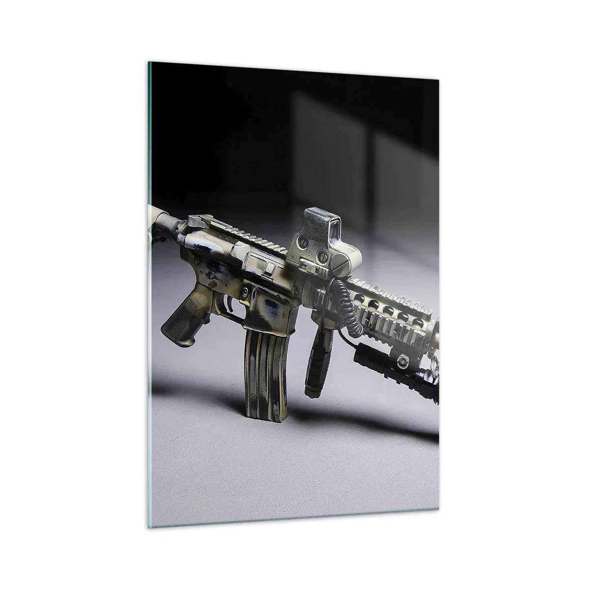 Glastavla - Bild på glas - Alltid farlig - 50x70 cm