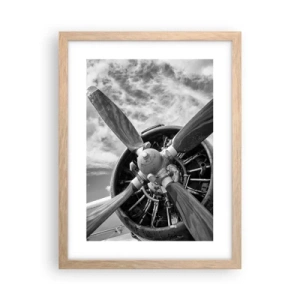 Affisch i ram av ljusek - Luftrummets härskare - 30x40 cm