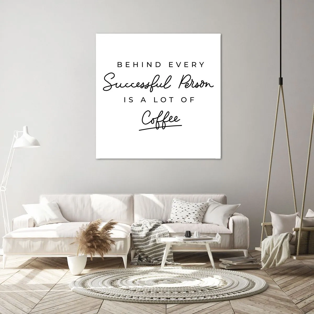 Canvastavla - Bild på duk - Framgångens hemlighet - 60x60 cm