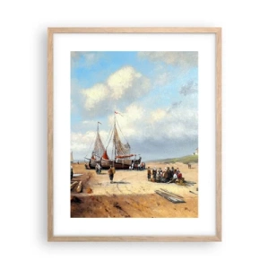 Affisch i ram av ljusek - Efter en lyckad fångst - 40x50 cm