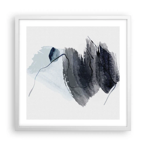 Affisch i vit ram - Intensitet och rörelse - 50x50 cm