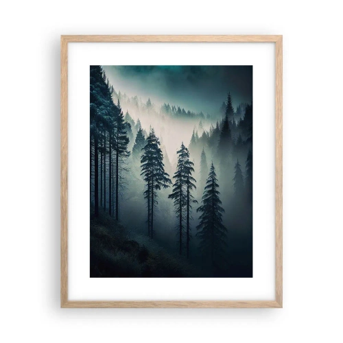 Affisch i ram av ljusek - Morgon i fjällen - 40x50 cm