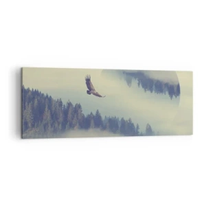 Canvastavla - Bild på duk - Örnens skugga - 140x50 cm
