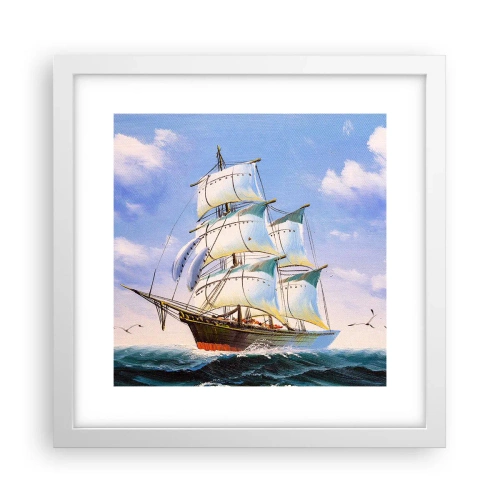 Affisch i vit ram - Stolt med vinden - 30x30 cm