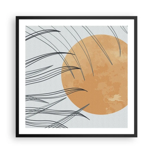 Affisch i svart ram - Alltid mot solen - 60x60 cm
