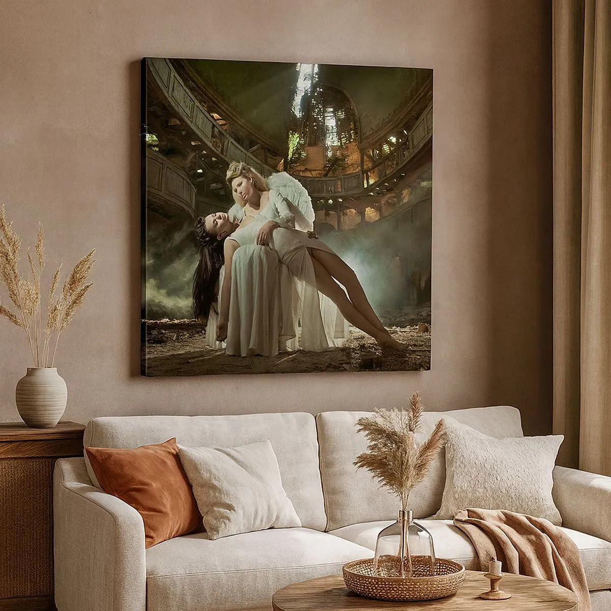 Canvastavla - Bild på duk - Gamla teaterns anda - 30x30 cm