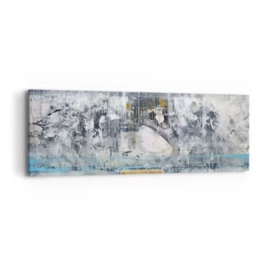Canvastavla - Bild på duk - På is och klumpar - 90x30 cm