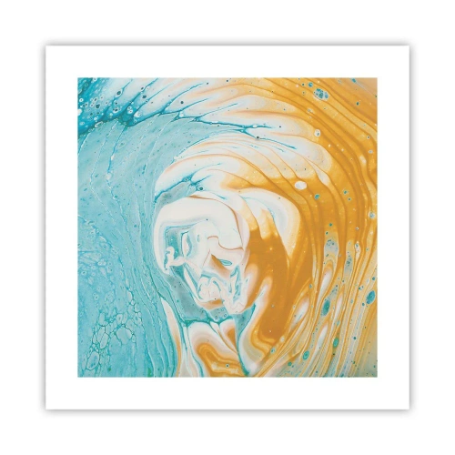 Affisch - Pastellfärgad virvel - 40x40 cm