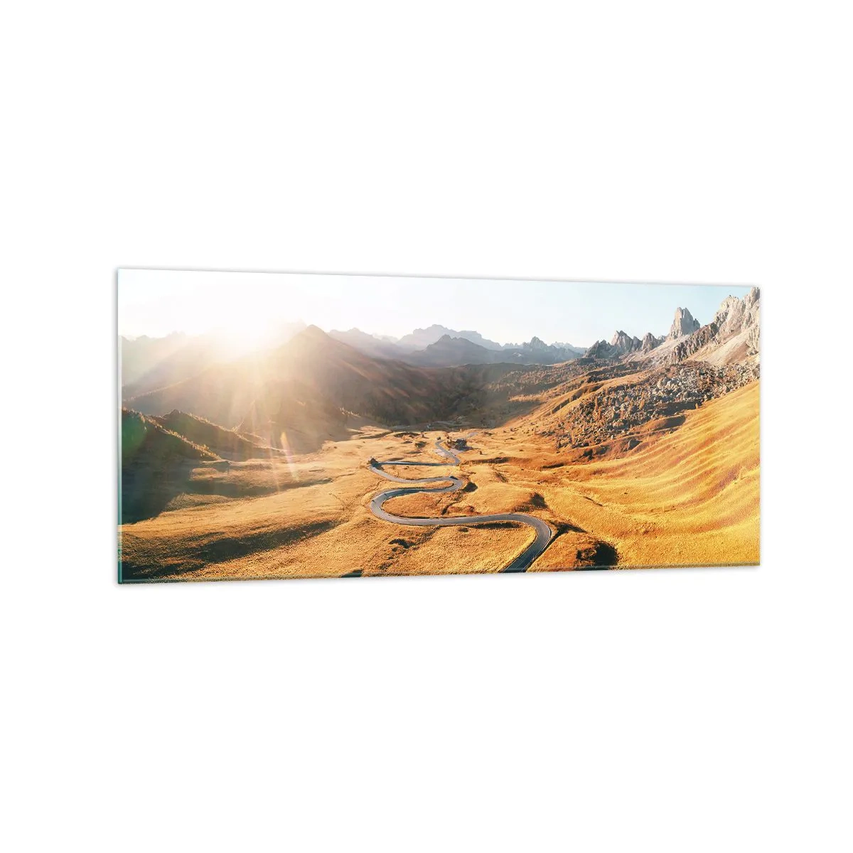 Glastavla - Bild på glas - I gulddalen - 120x50 cm